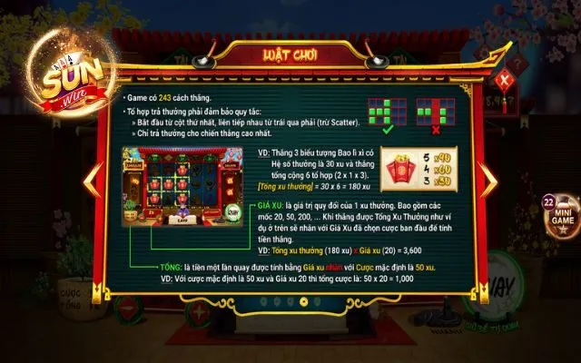 Luật chơi cơ bản slots thầy đồ Sunwin